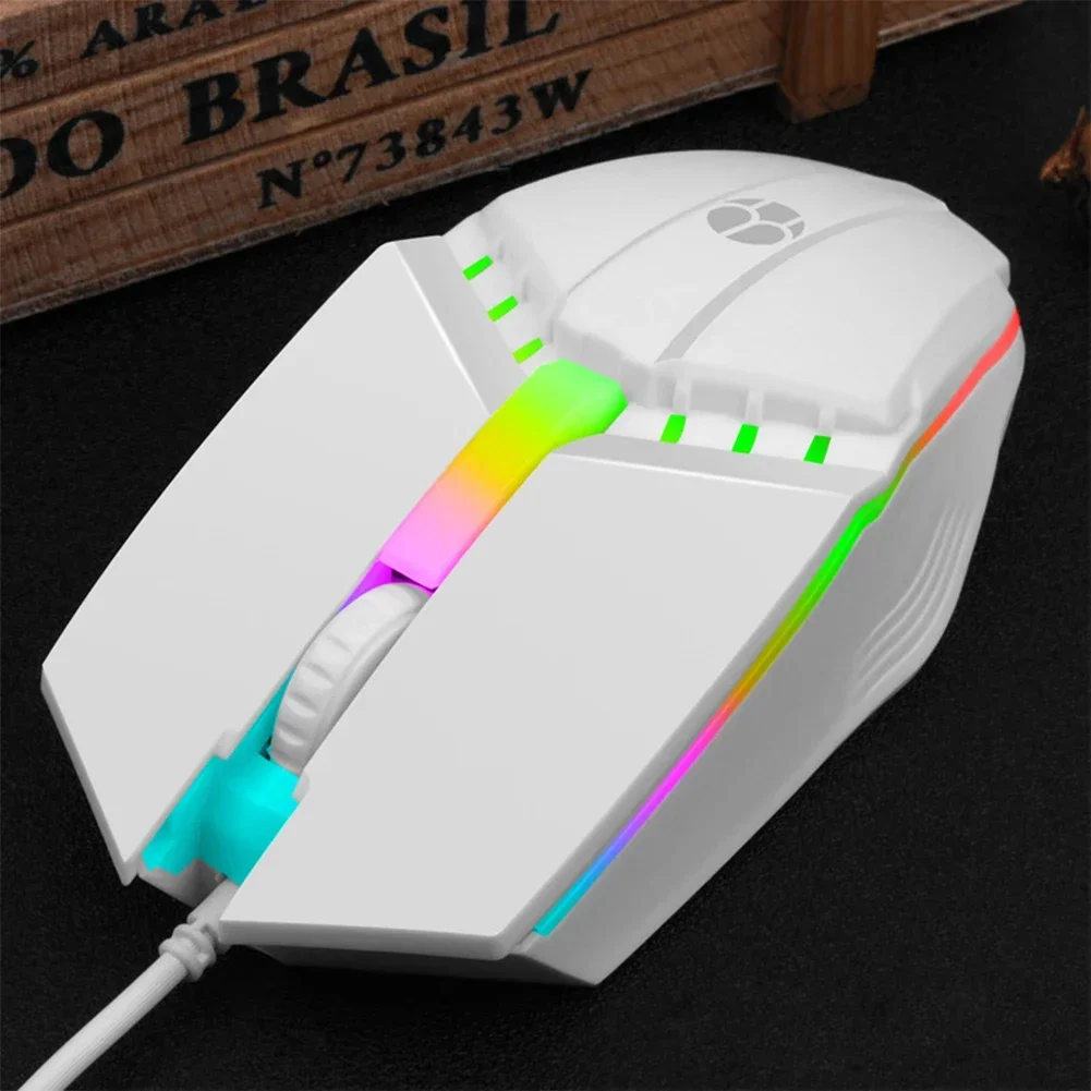 1600Dpi USB Wired Gaming Mouse LED Colorful Glowing Ergonomic Mechanical Coumpter Mouse 4 Button Office Gamer Mice For PC Laptop