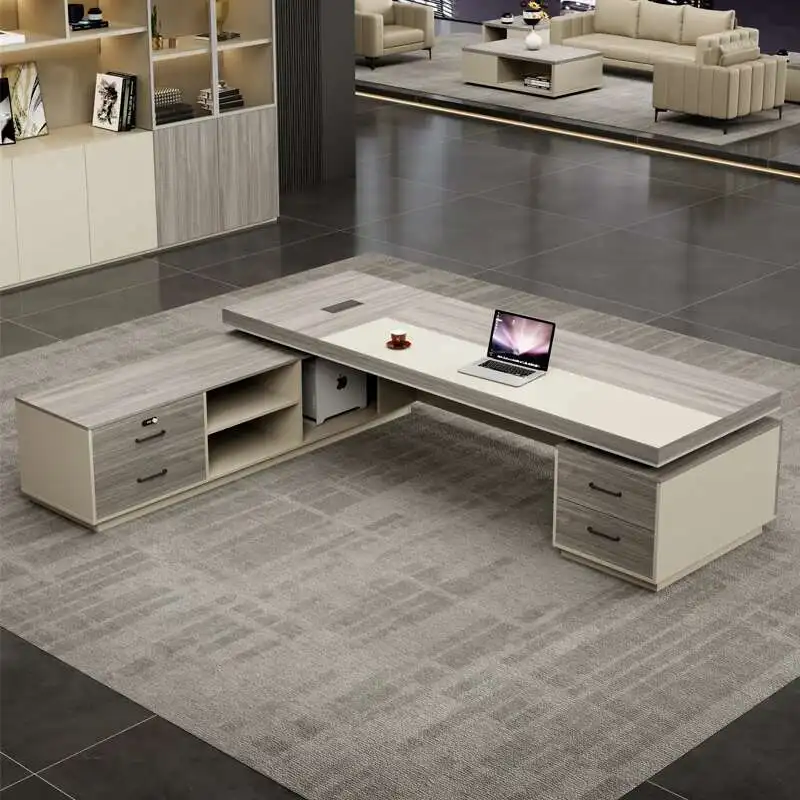 

Organizer L Shaped Office Desk Minimalist Wooden Secretary High End Office Desk Combination European Escritorio Office Furniture