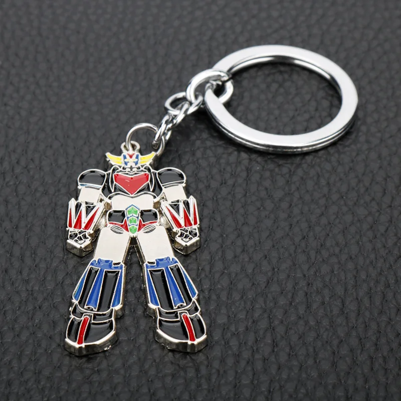 Anime Comic Mazinger Z liontin gantungan kunci UFO Liantaisha Robot Grendizer Logo Keyring untuk pria Aksesori Perhiasan tas mobil