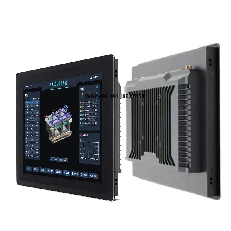 21.5 Inch Open Frame Capacitive Hmi Embedded Touchscreen  Poe Wall Ip65 Mount Touch Display Fanless Industry Panel Pc