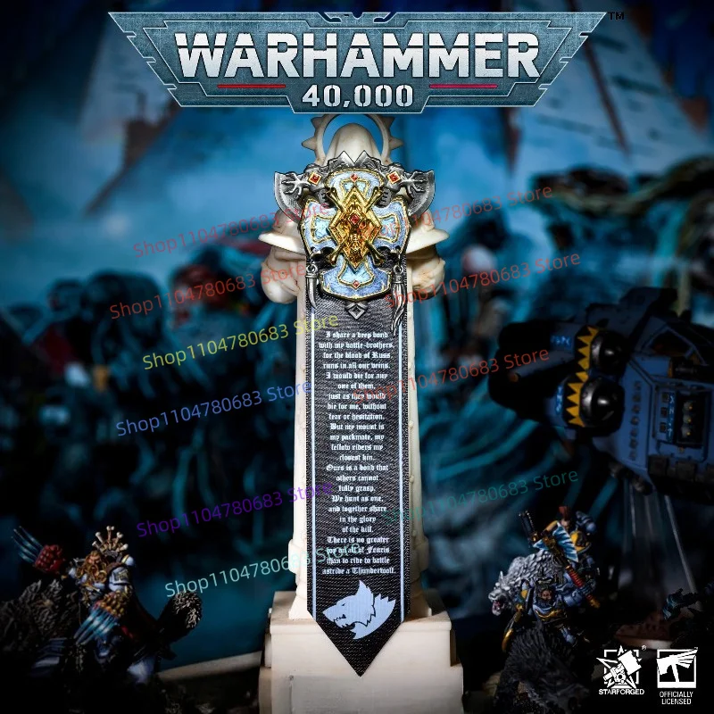 Starforged, Official Warhammer 40K Merchandise, Fenris Honor Badge Space Wolves Brooch Ornament Holiday Gift