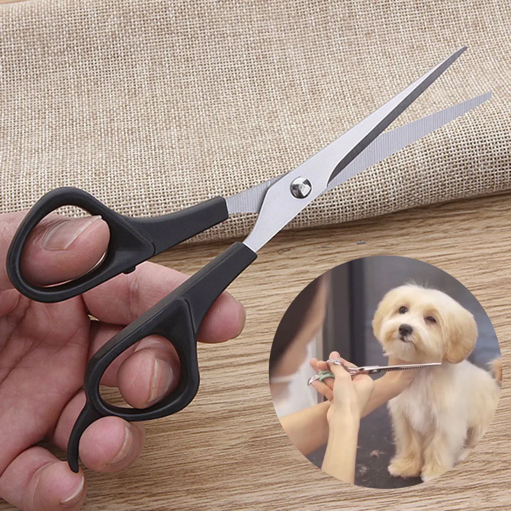 3Pcs/set Safty Pet Grooming Scissors Comb Professional Stainless Steel Dog Hair Scissors Pets Grooming Shears Tool Portable Set