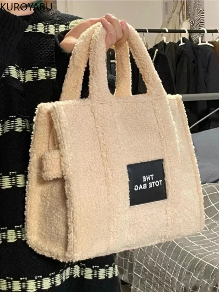 2023 Handbag Lamb Wool Bolsas Para Mujeres Large Capacity Crossbody Tote Bags Travel Top-Handle Bag Casual Fashion Y2k Bags