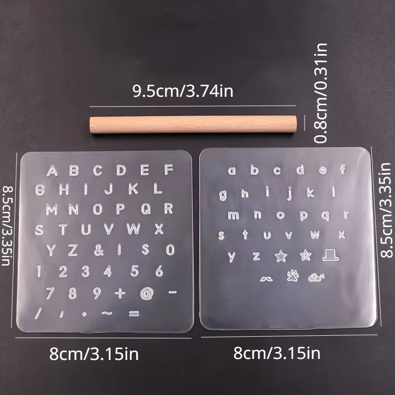 DIY Leather Carved Number Symbol Stamp Leather Lettering Punch Translucent Leather Goods Printing Tool