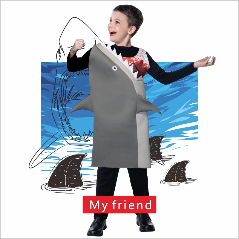 2022 Shark Starfish Costumes Children\'s Festival Party Halloween Cosplay Costume Cartoon Animation Show Outfit Dress Clothes