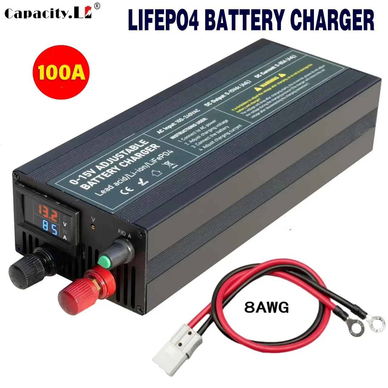 14.6V 50A/60A/85A/100A LiFePO4 Batterij Oplader Voor 12V 12.8V Lifepo4 batterij High Power Charger power bank adapter oplader