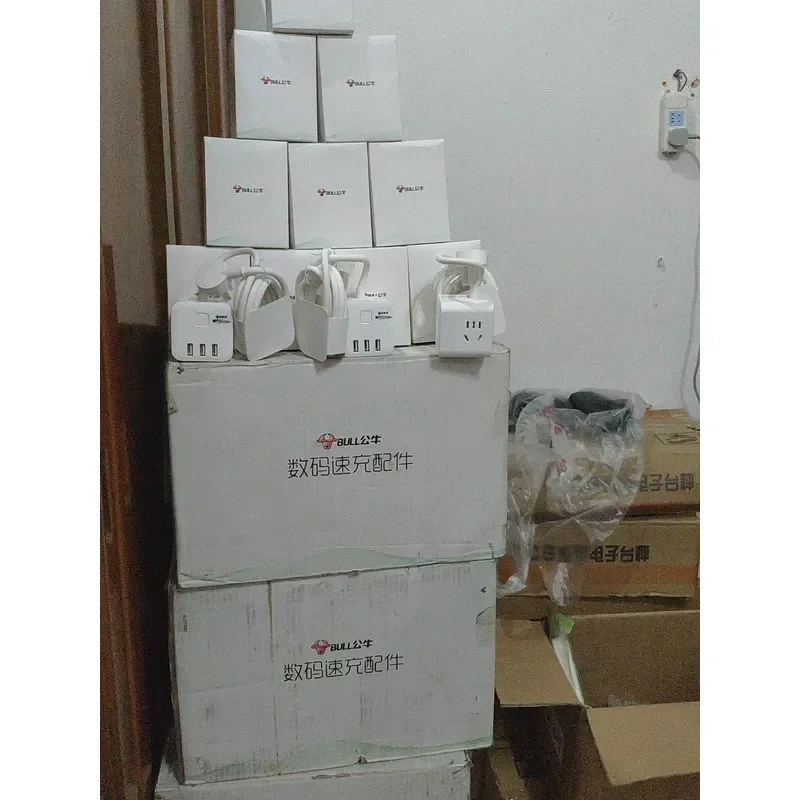 for Bull Rubik's Cube Power Strip 3 Outlets 3 USB Ports New National Standard 1.5m Thickened Cable Genuine New Packaging view 2