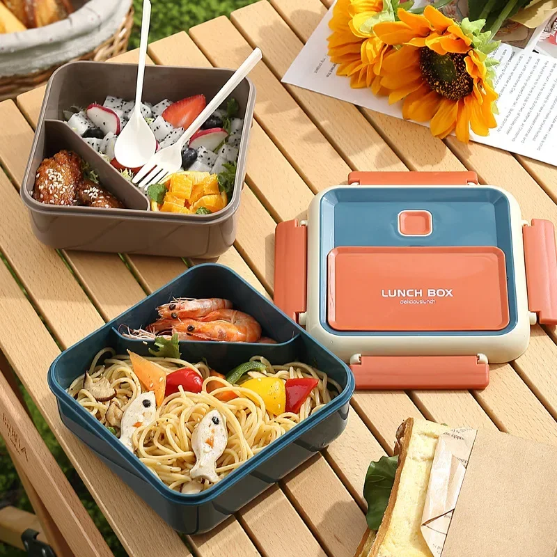 

Square color design! 1000ml plastic lunch box, both appearance and capacity are online