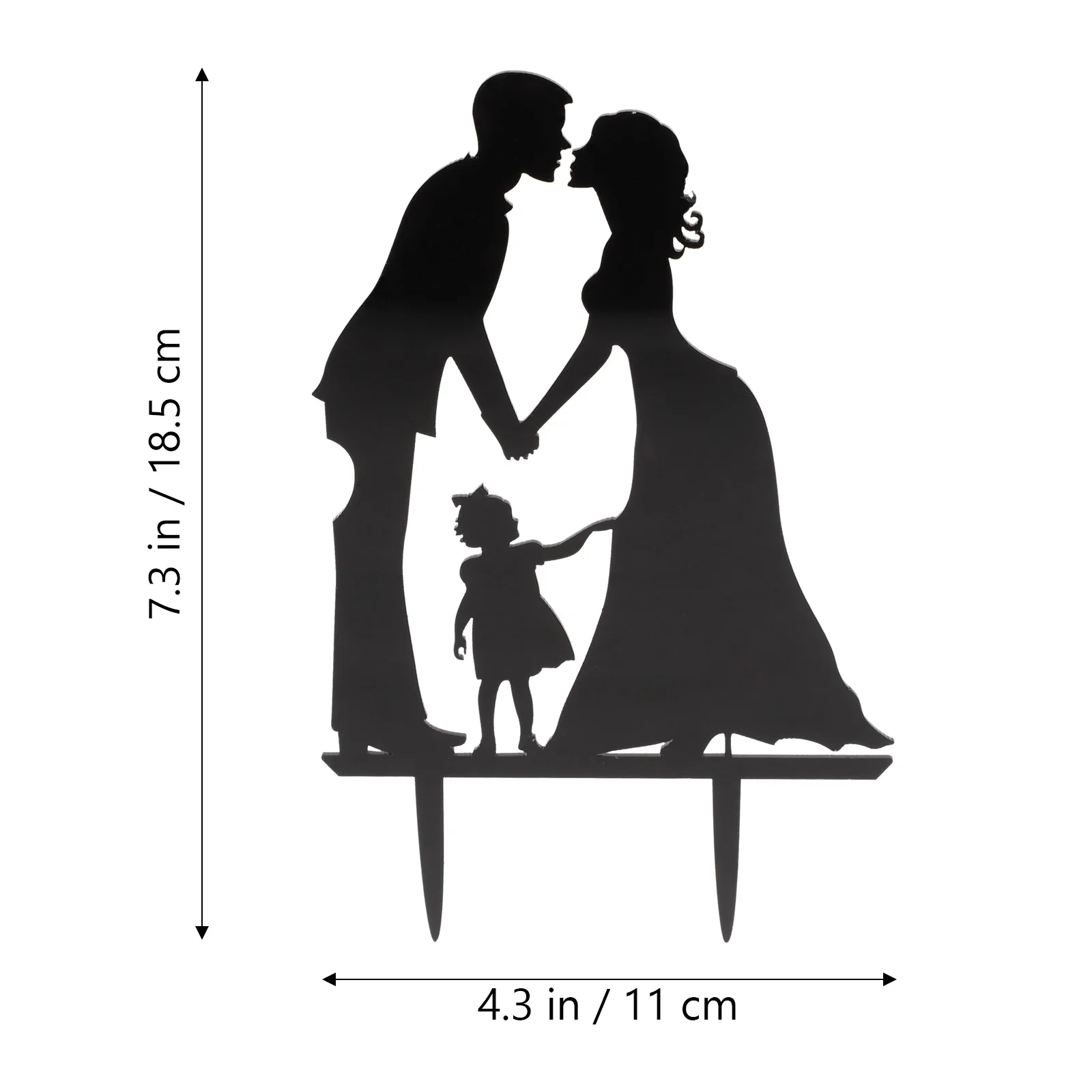 Bride And Groom Hand In Wedding Cake Topper Acrylic Toppers Couple Silhouette Anniversary Gift Cake Decor Wedding