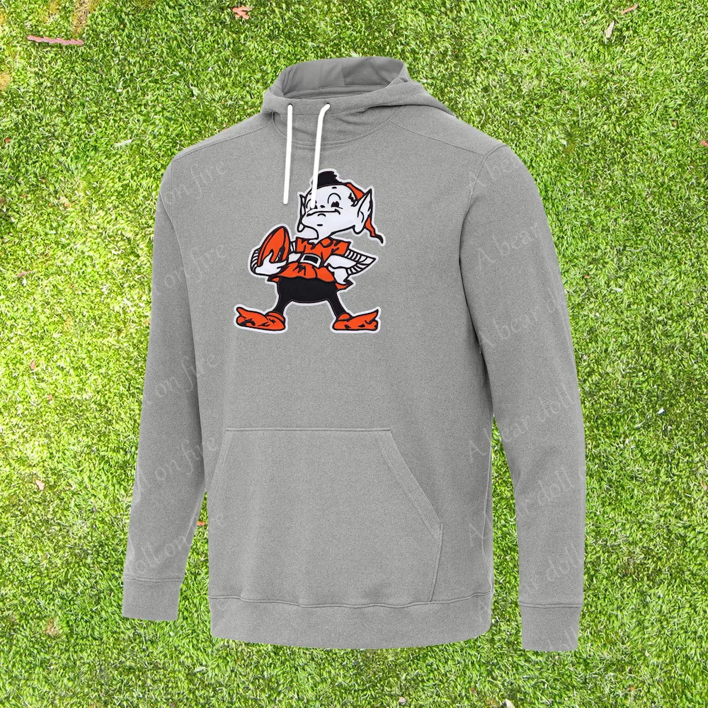 Cleveland Browns Antigua Cloud Pullover Hoodie Sweatshirt Casual Y2k Style Sport Hoodies Trend Fashion Clothing Tops