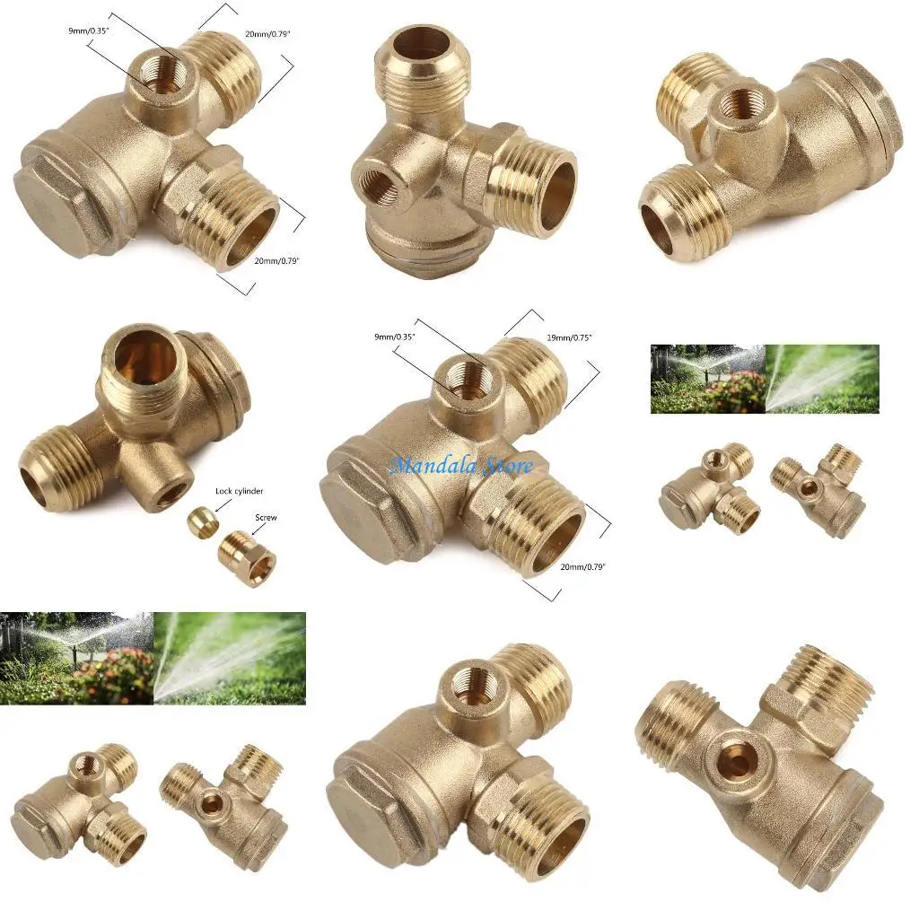 

U2JC Сверхмощный латунный воздушный компрессор, 3-ходовые обратные клапаны, прочные клапаны воздушного компрессора