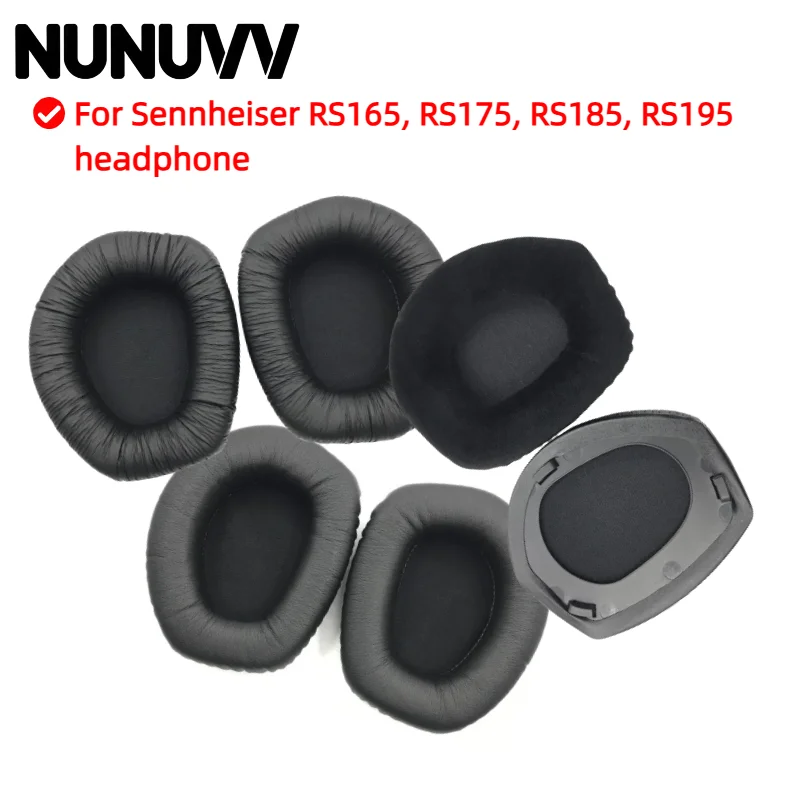 

NUNUVV Earphone pads For Sennheiser RS165, RS175, RS185, RS195 replacement Earpads headphones Mesh Protein Leather Earpad Covers
