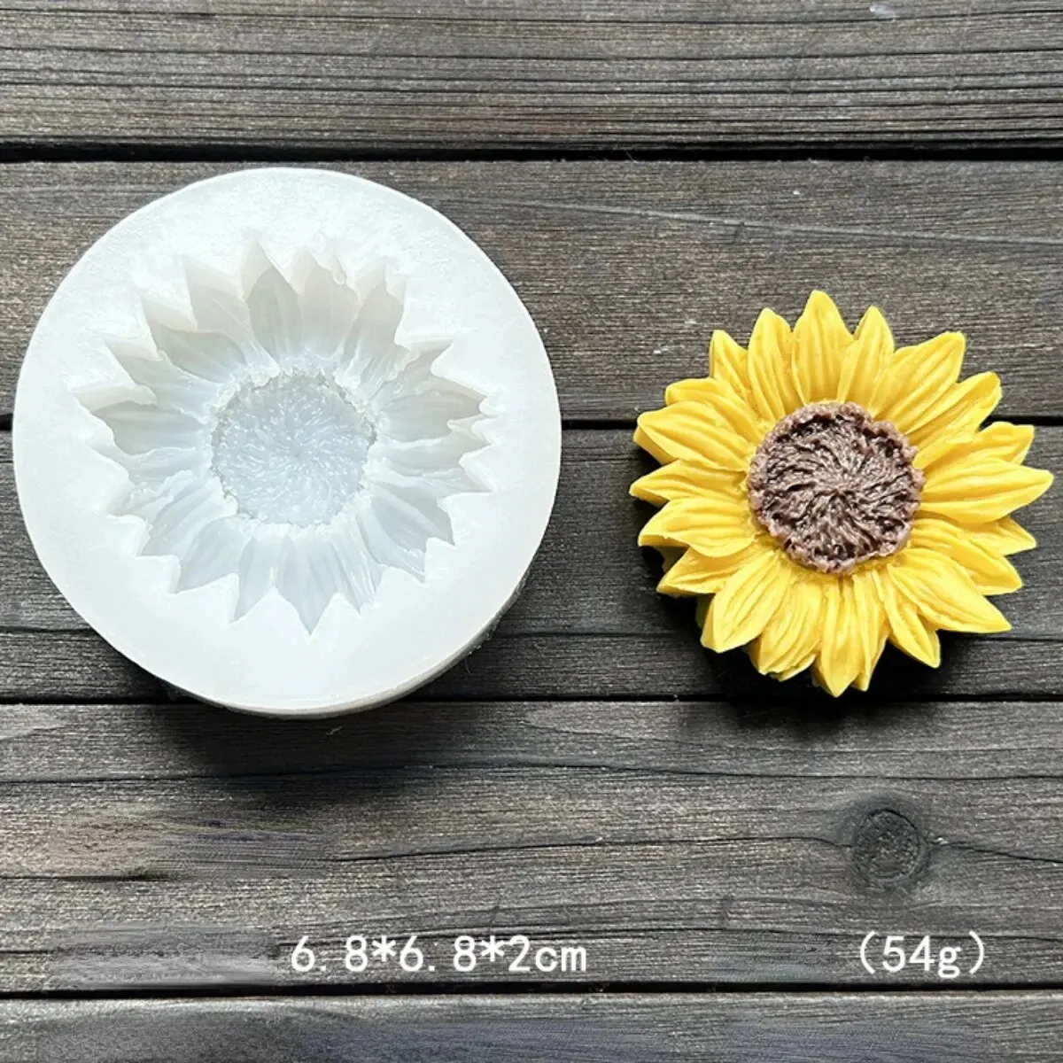 Moule Silicone Fleur Succulent 3D Rose 9cm pour réaliser des