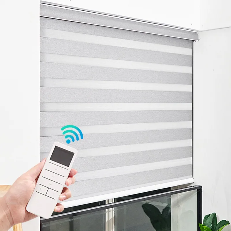 

Automatic Windows Zebra Blinds Application Control Intelligent Double Layer Roller Blinds Electric Blinds Curtains