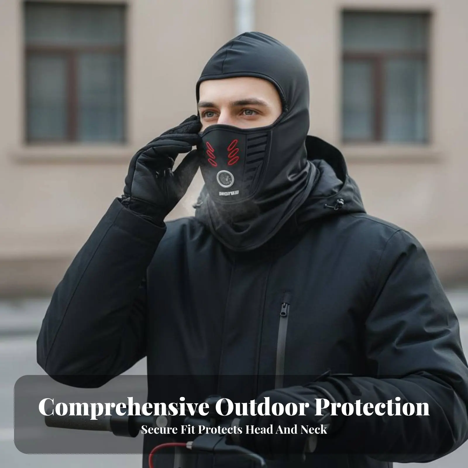 

Balaclava Face Face Covering Windproof Fleece Lined Balaclava Thermal Full Face Cover Thickened Motorcycle Helmet Liner