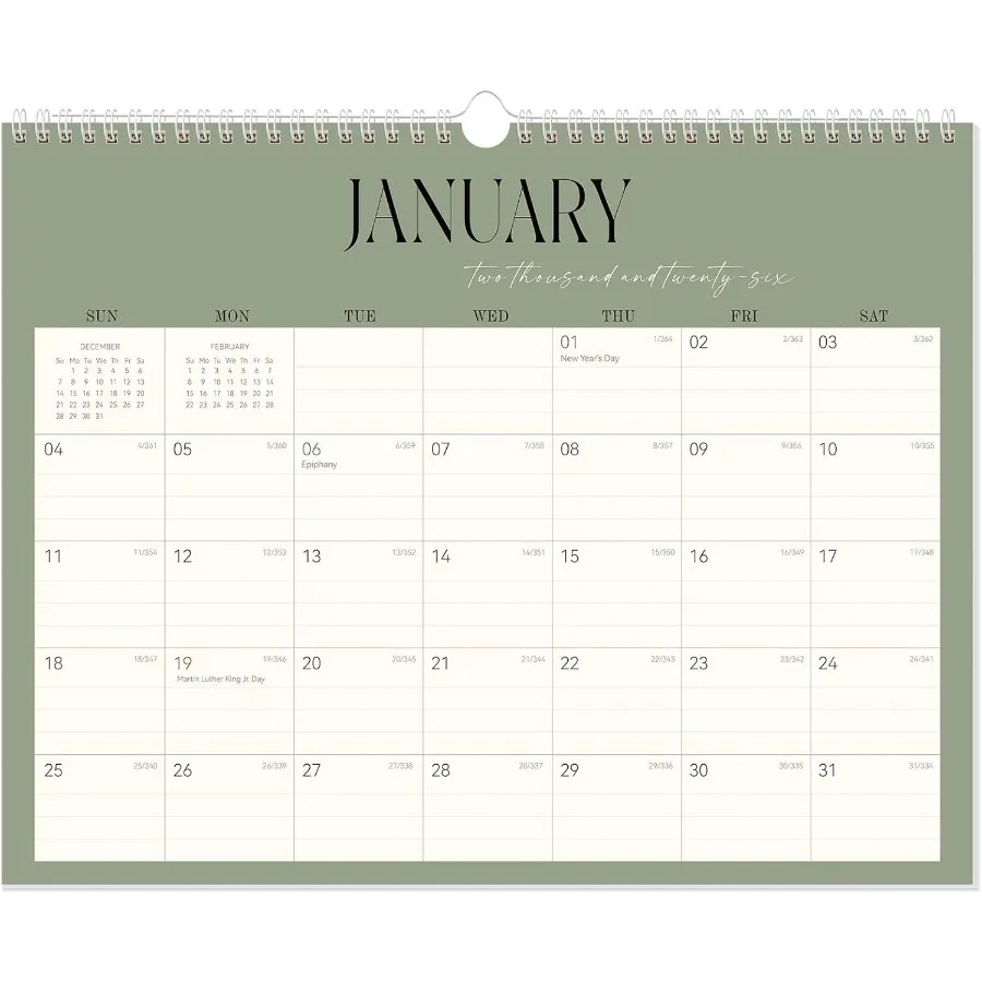 

Wall Calendar 2026-2027 18-Month Hanging Desk/Wall Calendar From 2026 Jan-2027 Jun. 14" X 11" Monthly Planner With Thick Paper