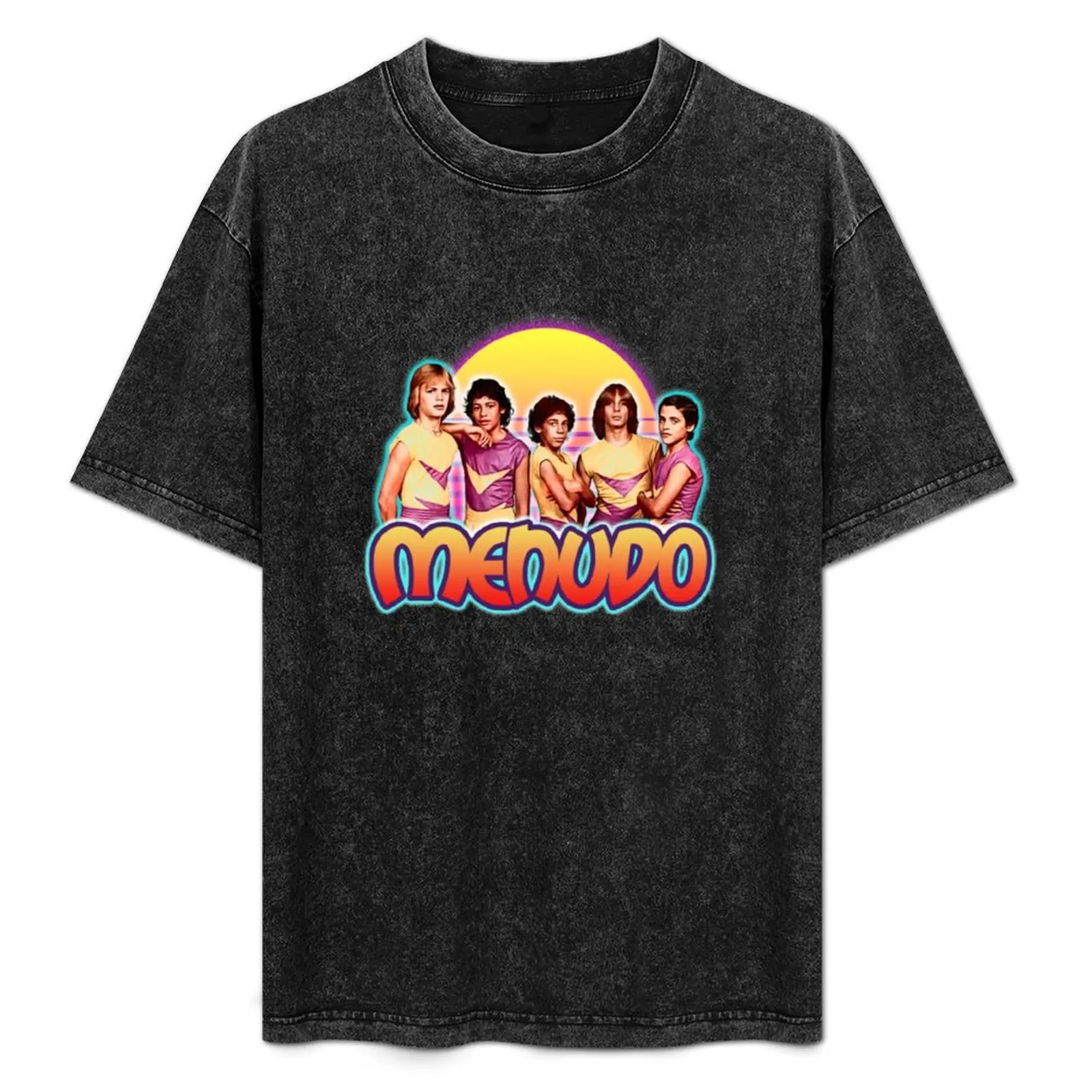 Camiseta amarilla y morada de Menudo Boyband, camiseta básica de algodón transpirable