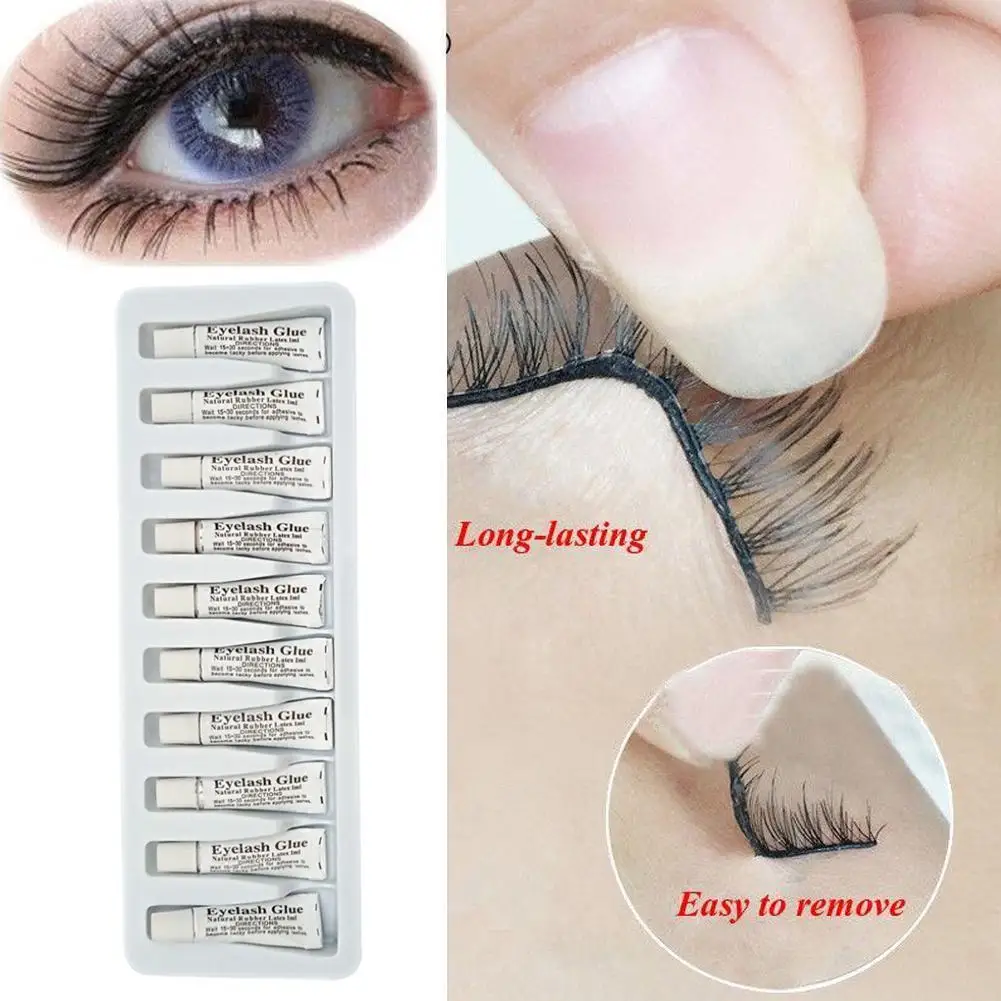 10pcs/box Eyelash Glue Clear Waterproof False Eyelash Adhesive Individual Glue For Lash Extension Cosmetic Tool Eye Lash Glue