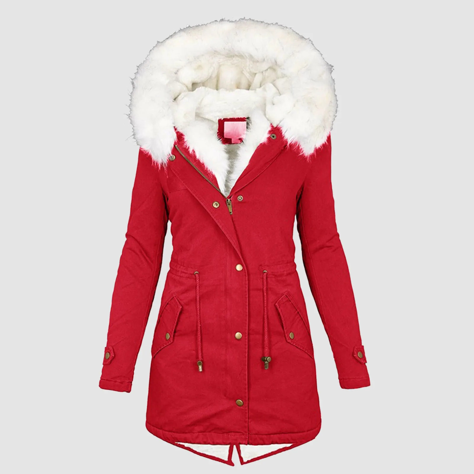 Imagem -06 - Algodão Acolchoado Parkas Nova Gola de Pele Algodão Inverno Jaqueta Feminina Grosso Quente Parkas Feminino com Capuz Outerwear Jaquetas 2023