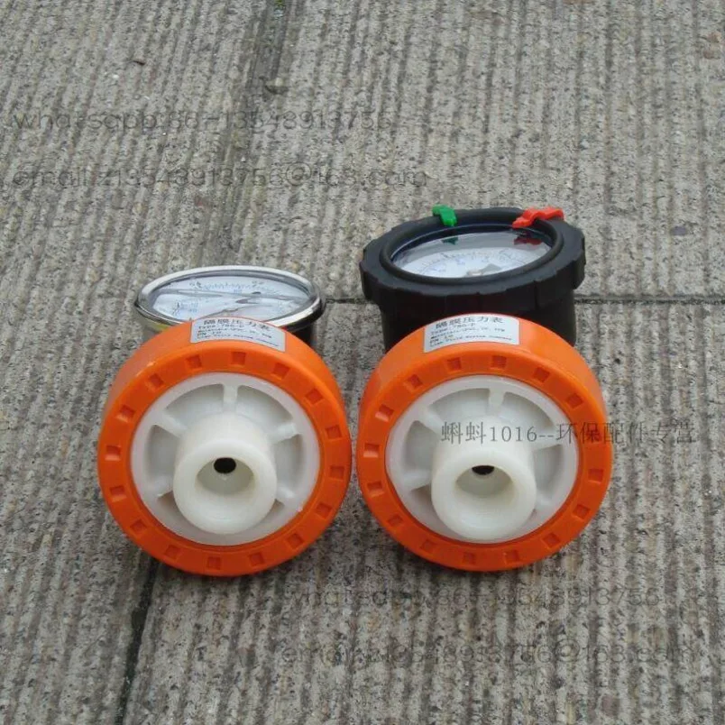 PVDF all-plastic diaphragm pressure gauge 4-point inner wire 0.6MPa corrosion-resistant plastic pressure gauge