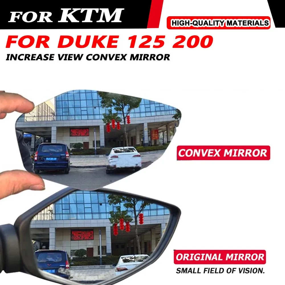 

For KTM DUKE 125 200 DUKE 200DUKE DUKE125 Accessorie Convex Mirror Increase Rearview Mirrors Side Mirror View Vision Lens