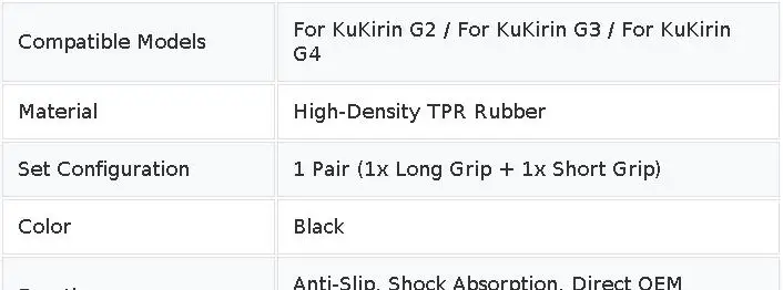 Original Ersatz-Gummi-Anti-Rutsch-Lenkergriffe, lang & kurz, 1 Set Teile für Kukirin G3 G2 G4 Elektroroller – Detail 6
