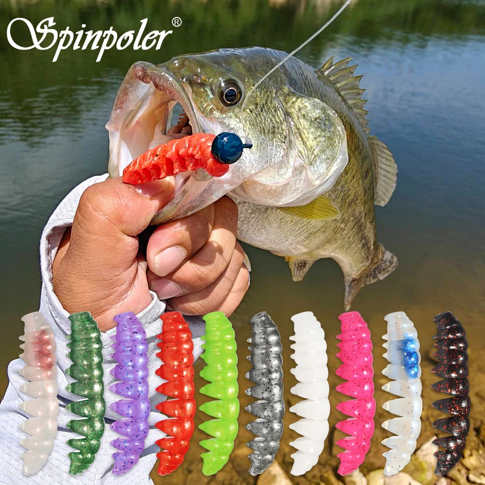 Spinpoler Wurm-Imitat TPR Schwimmender Weichköder Segmentierter Mehrteiliger Schwimmköder Wackelköder für Süß- und Salzwasser Bass Forelle