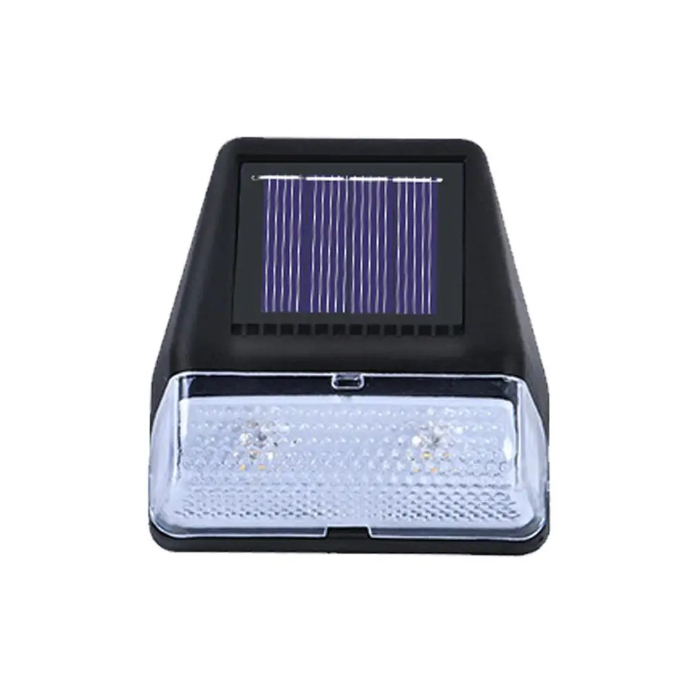 โคมไฟ LED ติดผนังพลังงานแสงอาทิตย์1ชิ้น, โคมไฟกลางแจ้งระบบเหนี่ยวนำสำหรับตกแต่งบันไดสวนที่สว่างไสว R9n4สนามตอนกลางคืนกันฝน