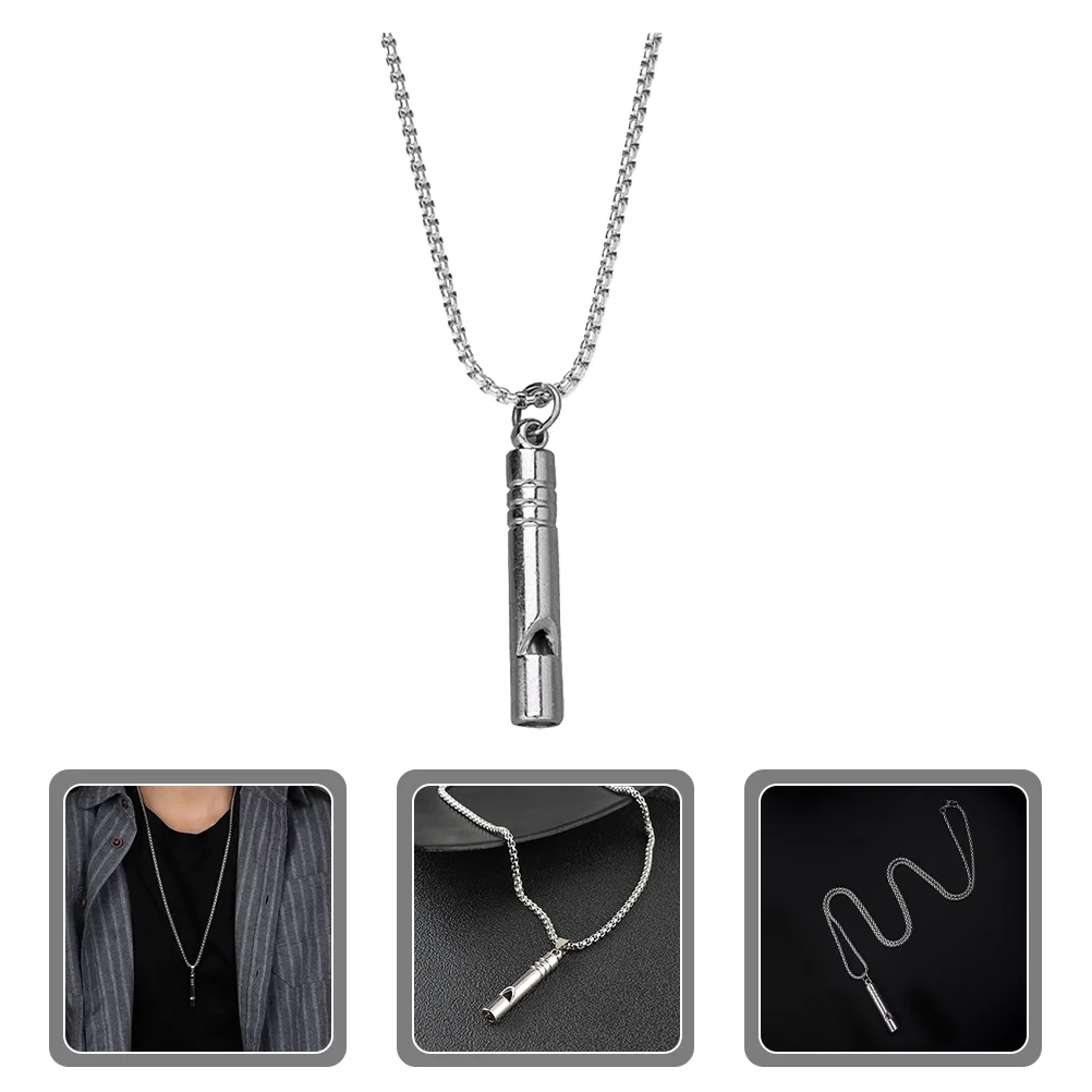 Charm Whistle Necklace Child Choker Necklaces for Alloy Emergency