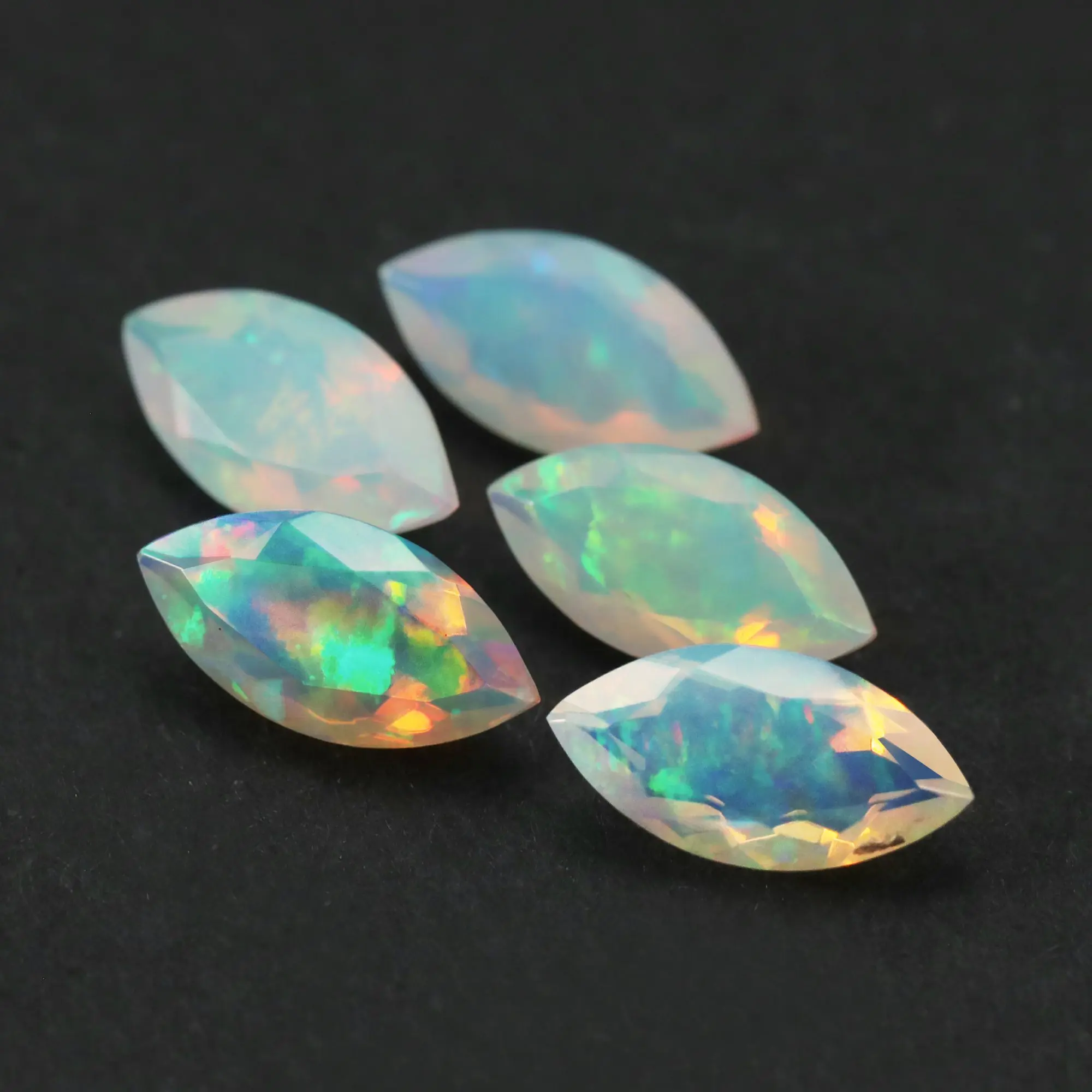 5x10MM Marquise Cut Natural Africa Opal October Birthstone Faceted Gemstone Mood Color Change Stone DIY Jewelry Supplies 4160036