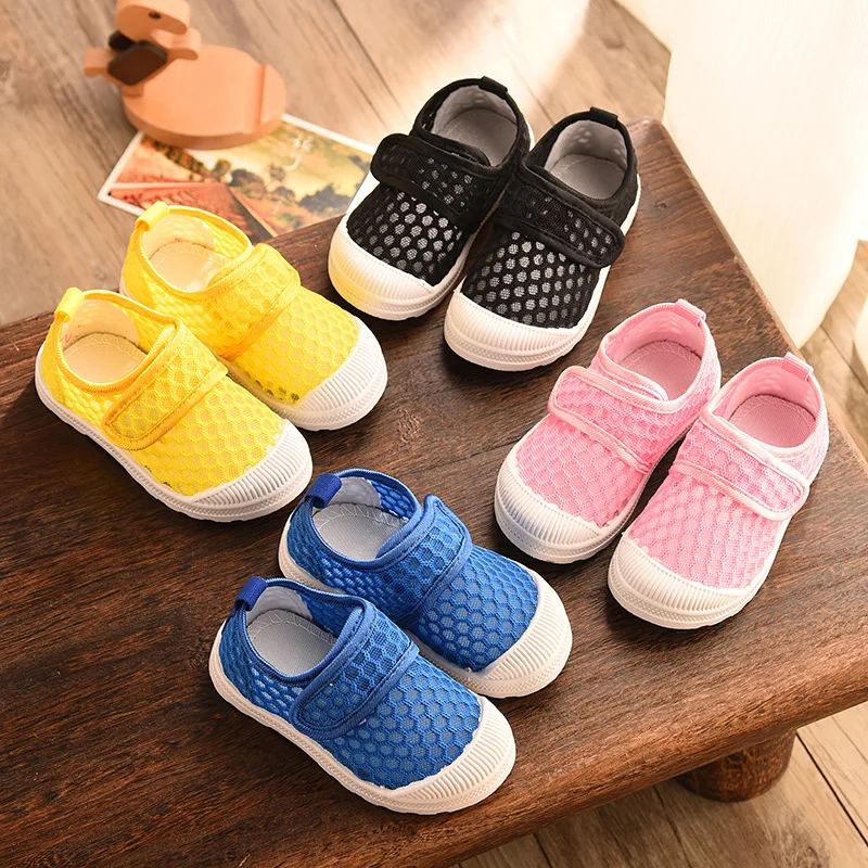 Children\'s Tennis Shoes for Boys Girls Solid Color Hollow Casual Shoes Breathable Mesh Kids Shoes Toddler Soft Non-slip Sneakers