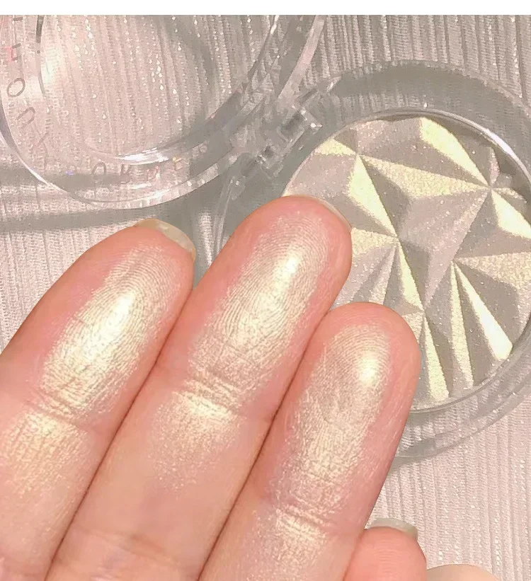 Heallor 1PC rozjaśniająca i modyfikuj paletę rozświetlaczy w proszku twarz cień w proszku diamentowy rozświetlacz róż do policzków Fairy Glitter Powder