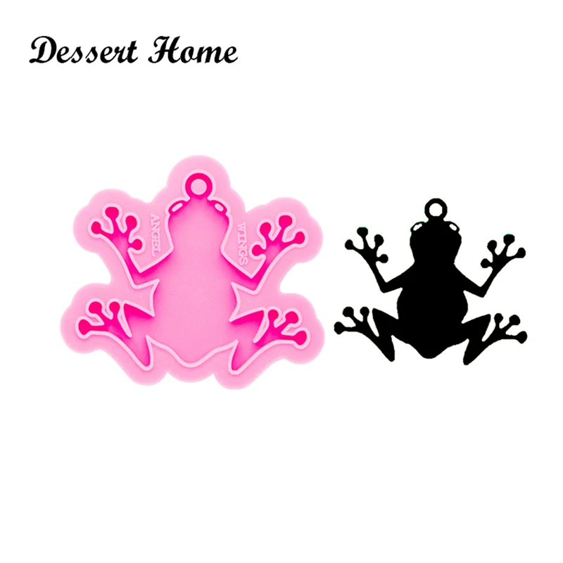 DY0402 Shiny Resin Frog Mold , Silicone Mould for Epoxy Resin, Keychain Molds DIY jewellery making