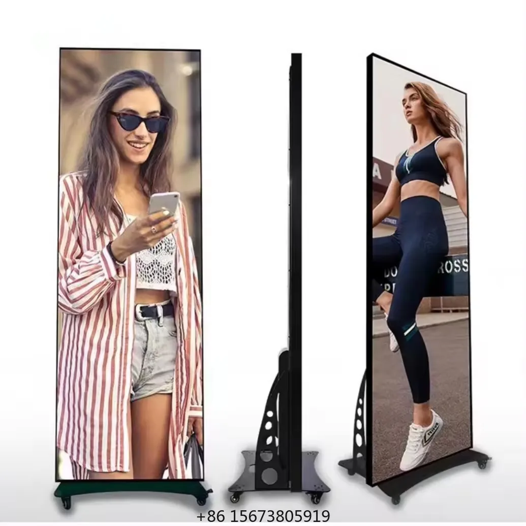 Indoor P2.5 Digital Sign Advertising  Video Advertising Led Poster Mirror Screen