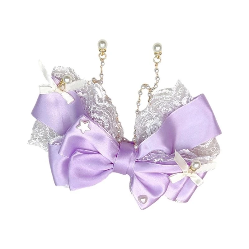 

Fashionable Girls' Hair Clip with Bowknot and Tassels Accent Great Accessory for Photography and Festive Occasions 15UB