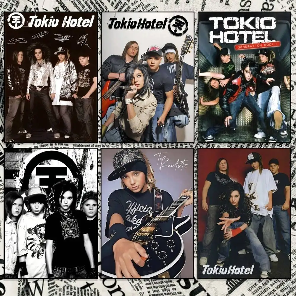 POP-ROCK T-Tokio Hotel  Poster High Quality Dorm Living Room Aesthetic Wall Decoration Painting Stickers Gift
