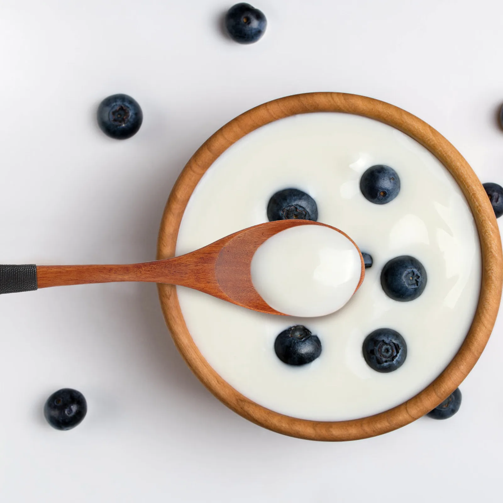 

2Pcs Long Handle Wooden Spoon Smooth Kitchen Soup Ladle Stirring Dessert Salad Coffee Powder Spoon Dessert Spoons