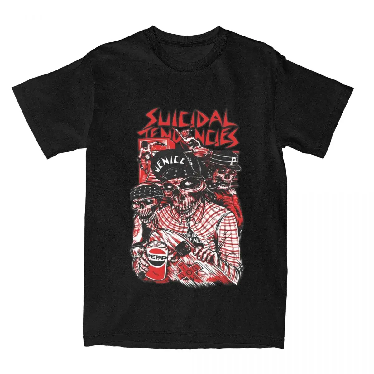 Suicidal Tendencies Band Men Women\'s T Shirts Heavy Metal Cool Tee Shirt Short Sleeve Crewneck T-Shirts 100% Cotton All Seasons