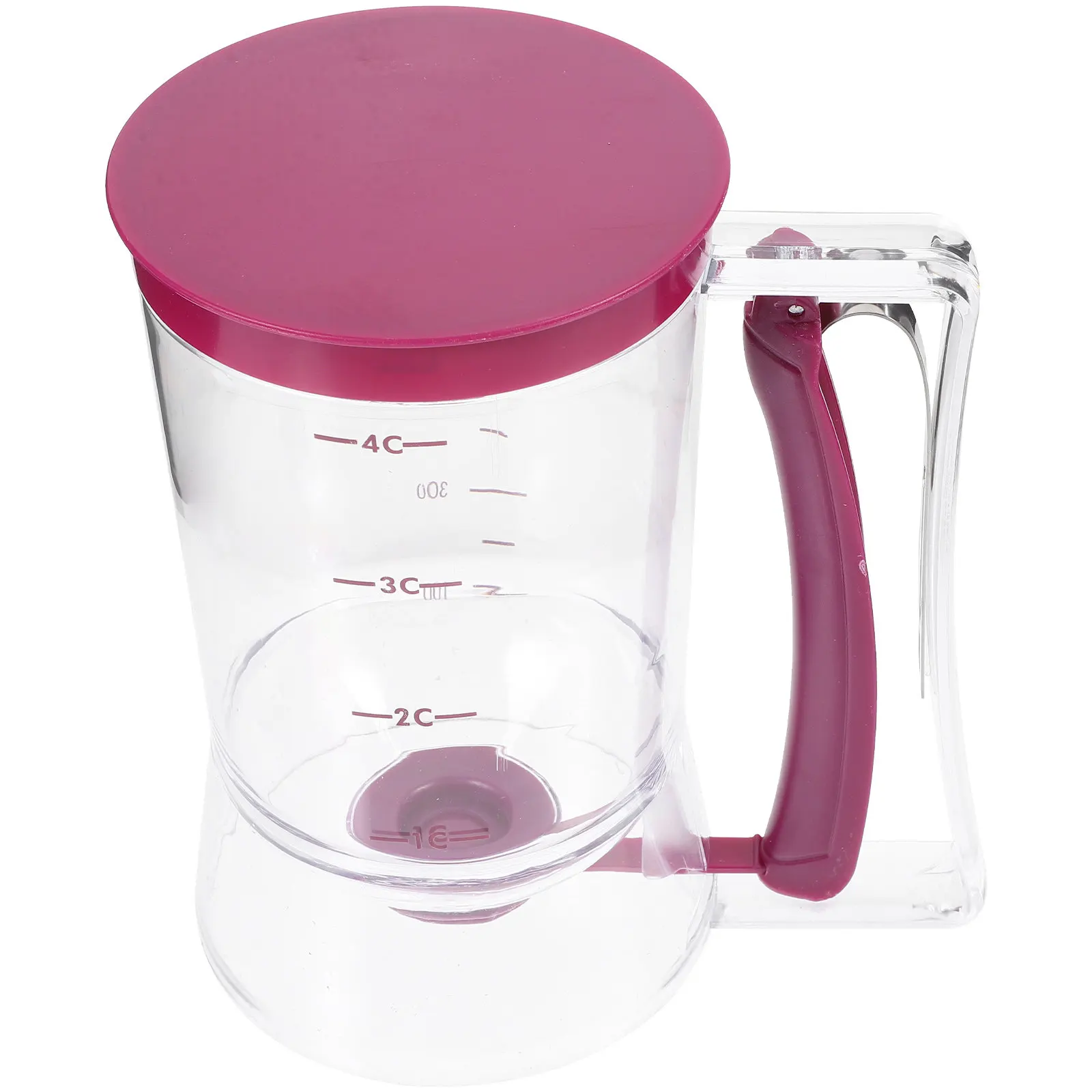 Pancake Batter Dispenser Baking Tool Redesigned Pulley Handle Non-Leak Safe Use Dispenses Muffin Mix Waffles Cupcakes Crepes
