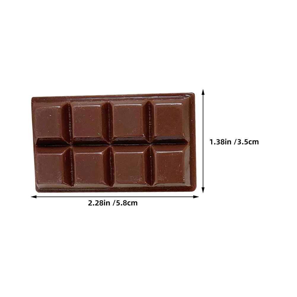 4PCS Valentine's Day Decorative Chocolate Simulated Chocolate Model for Tabletop Fake Chocolate Bar Props Small Chocolate Decor