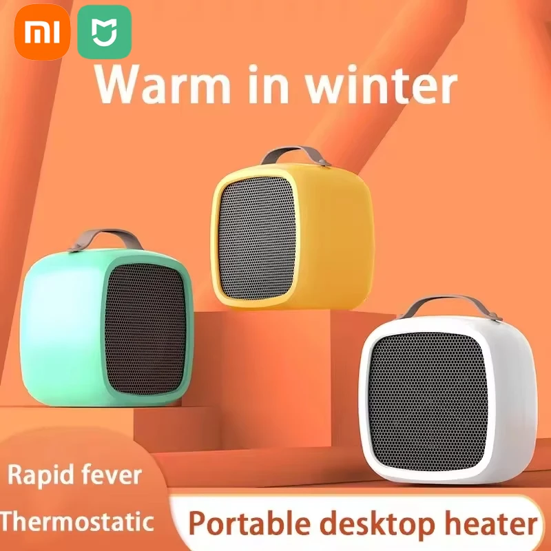 Xiaomi Mijia pemanas listrik portabel, pemanas udara portabel ruang kecil 500W, pemanasan cepat ringan Desktop hangat kipas penghangat kantor dalam ruangan