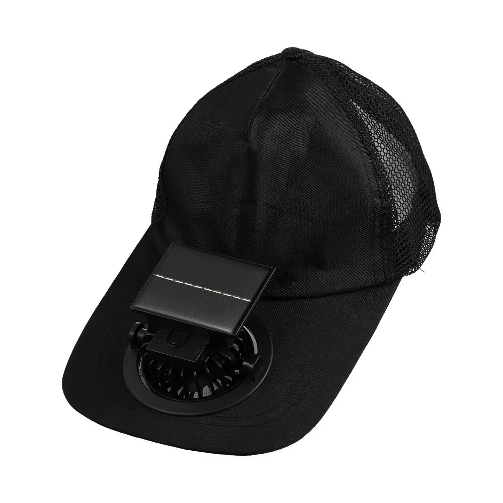Breathable Summer Fan Sunhat Mesh Strong Wind Baseball Cap Wide Brim USB / Solar Powered Solar Fan Cap Sun Protection