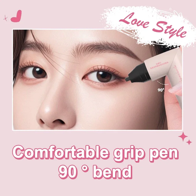 Timbro per eyeliner a doppia testa Timbro per eyeliner integrato Sigillo di contorno preciso Eyeliner a lunga durata Penna liquida Cosmetici per il trucco
