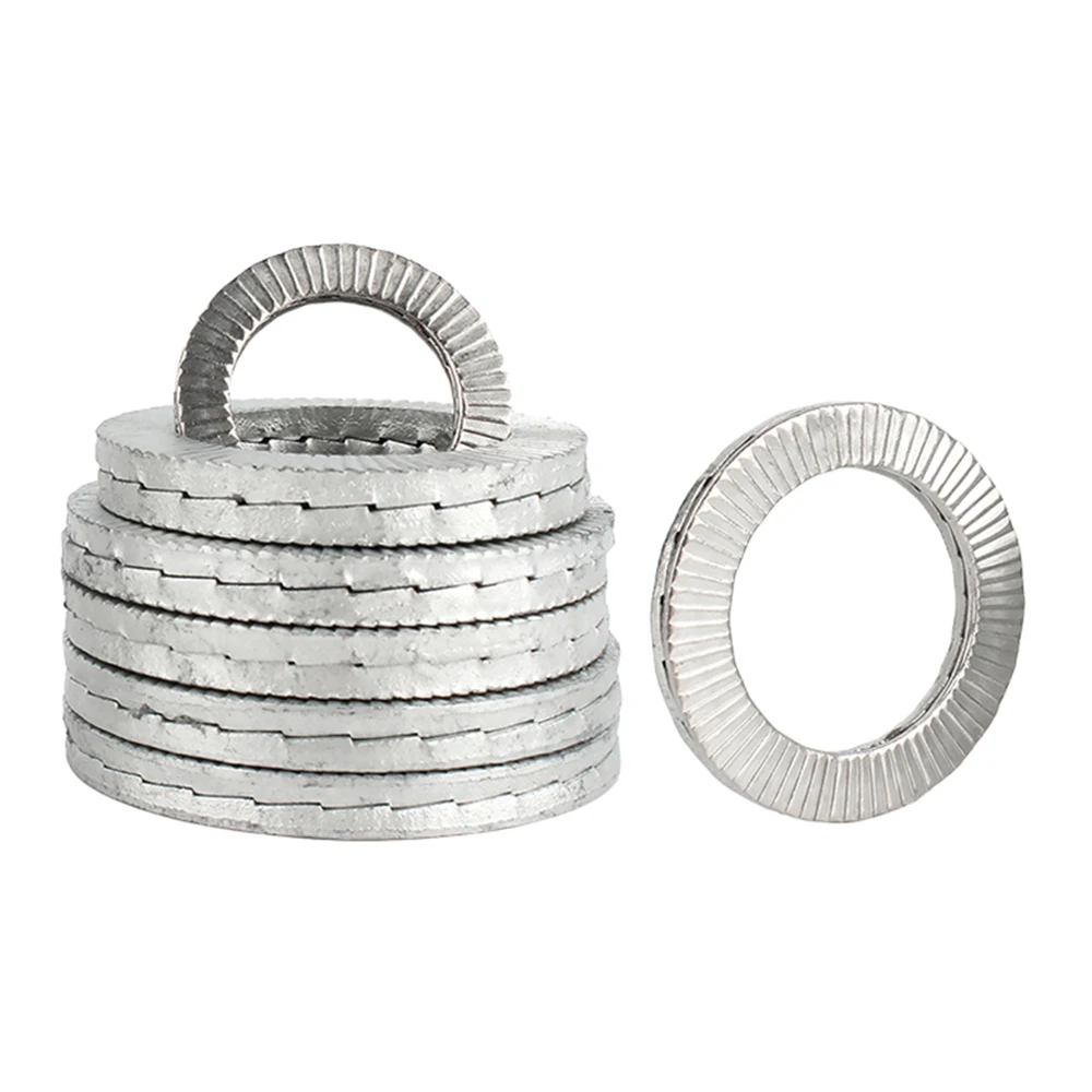 Double Deck Self-locking Washers 304 SS M3 M4 M5 M6 M8 M10 M12 M14 M16 M18 M22 M24 M27 M30 Wedge Lock Loose Shock Proof Gasket.