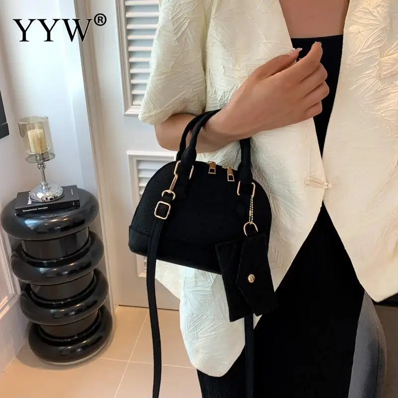 Small Crocodile Grain Women Tote Bag Solid Color Top Handle Bags Crossbody Shoulder PU Leather Lanyard Purse with Coin Purses