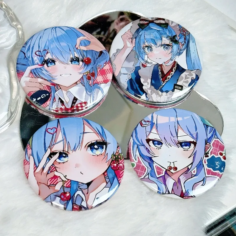 

New Hatsune Miku Badge Hatsune Miku -Project DIVA- Anime Peripheral Cute Creativity Laser Shattered Glass Film 58mm Brooch Gifts