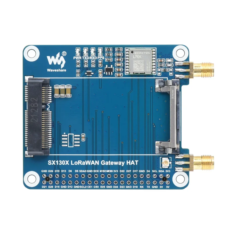 Waveshare SX1303 868M 915M LoRaWAN Gateway Module/CAT para Raspberry Pi, soquete Mini-PCIe padrão, transmissão de longo alcance