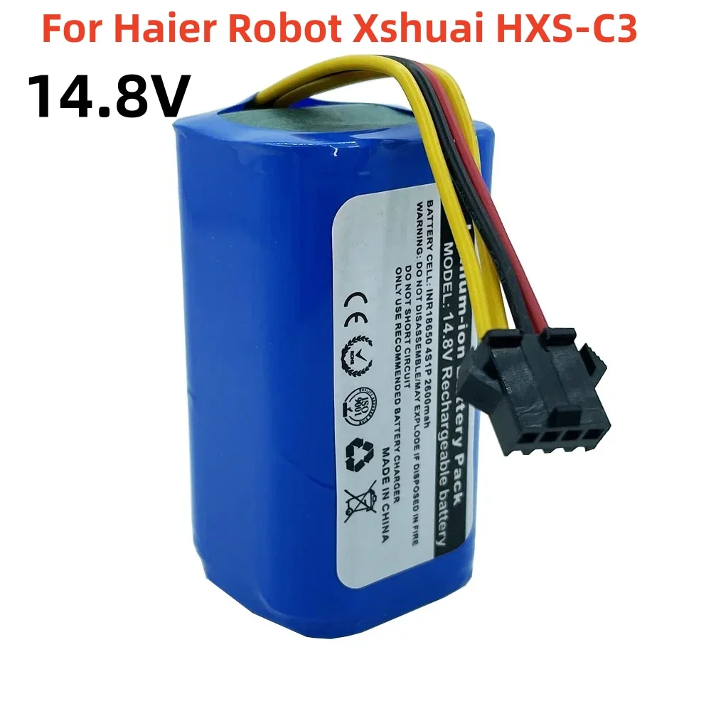 . New Battery 14.4V/14.8V For Haier Robot Xshuai HXS-C3 Robot Vacuum Cleaner Sweeper Li-ion 18650 Replacement 14.4V/14.8V