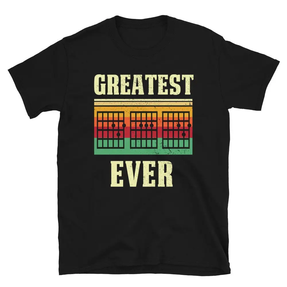 Greatest Dad Ever Guitar T Shirt Fathers Day Guitarist BassisT Bass Player Chords FreT