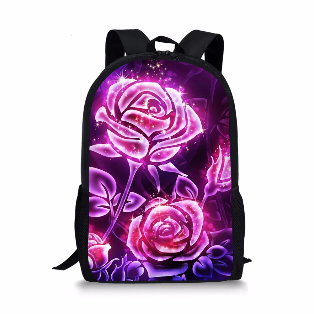 Pink Galaxy Amor Padrão Mochilas Escolares para Adolescentes Meninas Mulheres, Mochila Universitária, Crianças Book Bag, Meninos Presentes, Crianças Presentes, 16"